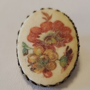 Vintage Sugar Flower Scarf Clip. #5209